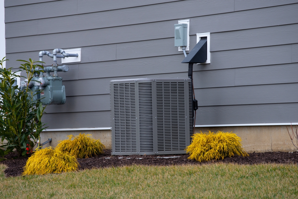 air conditioner installed outside a house